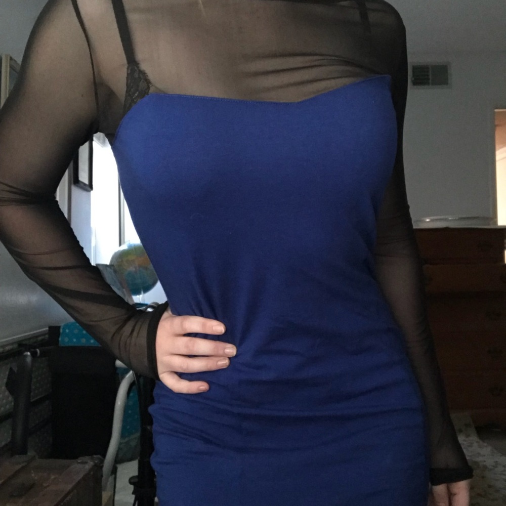 Blue and black Party dress